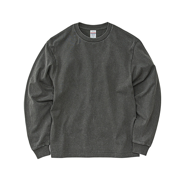 6.2オンス オープンエンド フェードウォッシュ ロングスリーブ Tシャツ（2.1インチリブ）